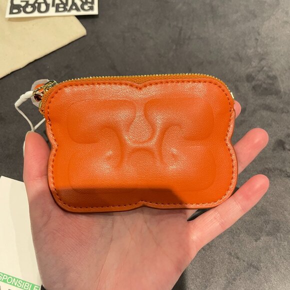 Spicy Orange Ganni Bou Compact Zipped Wallet - Picture 2 of 3